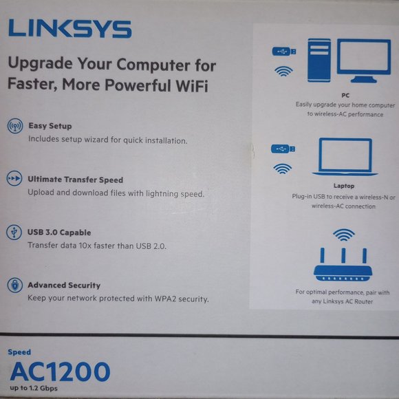 Linksys wifi 5 USB adapter - Picture 3 of 5
